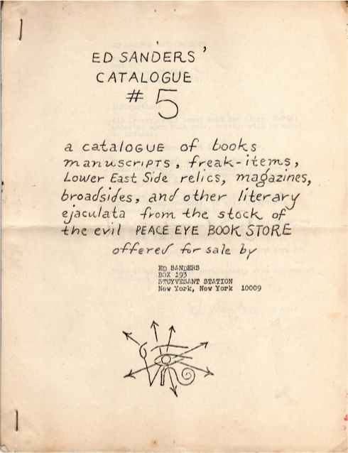 Ed Sanders' Catalog