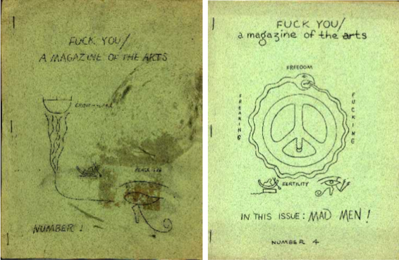 Covers of Fuck You / a magazinne of the arts
